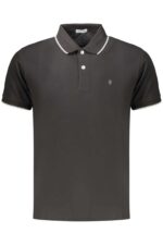 COVERI MOVING MEN'S SHORT-SLEEVE POLO SHIRT BLACK