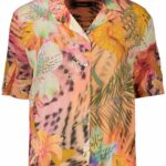 DESIGUAL WOMEN'S SHORT-SLEEVED SHIRT, ORANGE