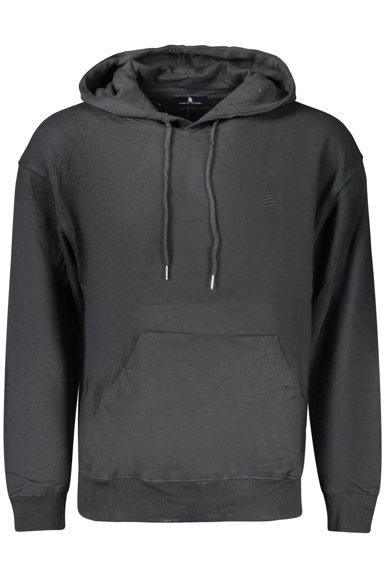 marinayachtingfelpasenzazipuomonero_1 MARINA YACHTING MEN'S BLACK ZIP-UP SWEATSHIRT - Image 1
