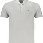 NAPAPIJRI MEN'S SHORT-SLEEVE POLO SHIRT, GREY