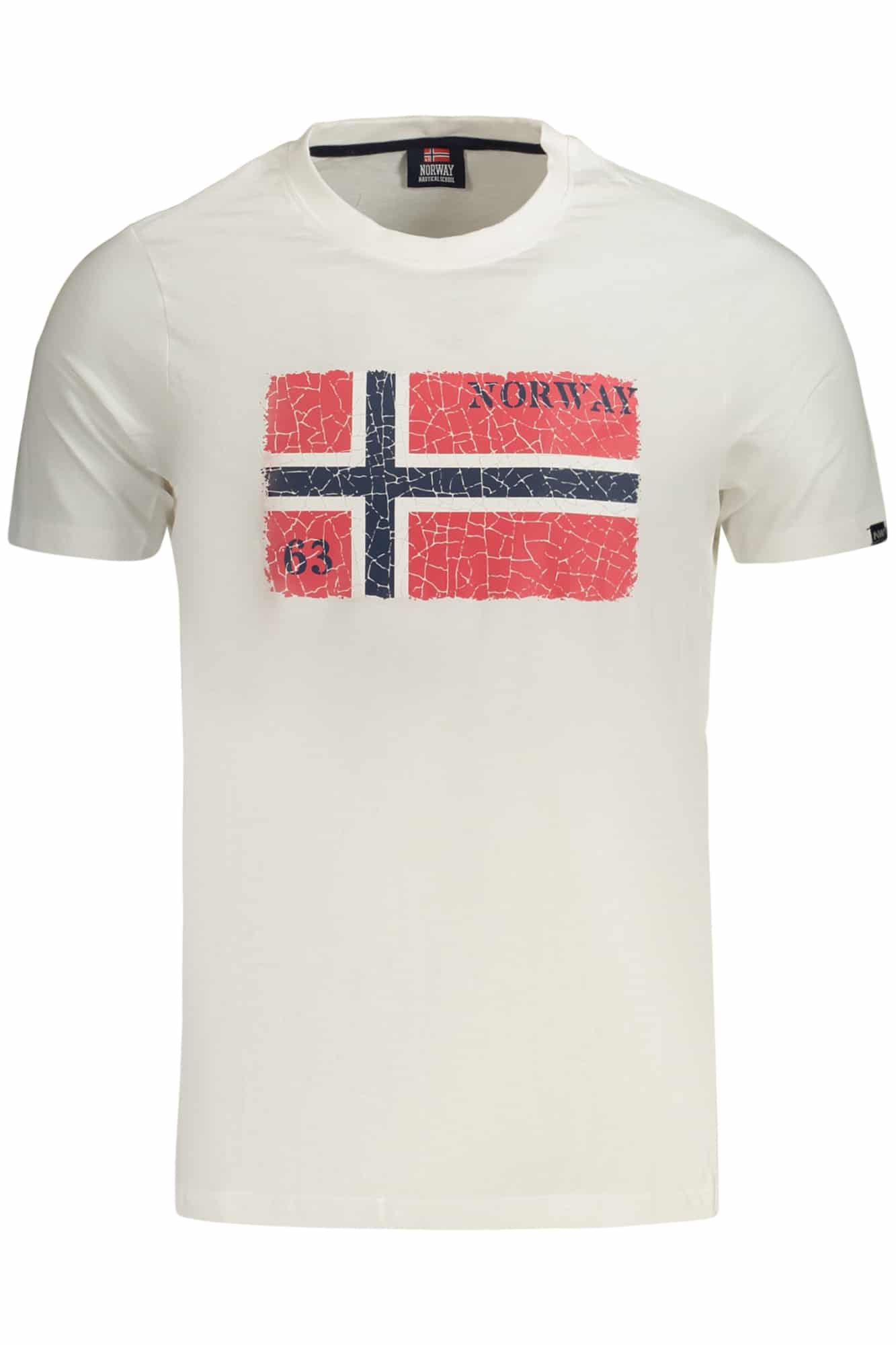 norway1963t-shirtmanichecorteuomobianco_1 NORWAY 1963 MEN'S SHORT-SLEEVE T-SHIRT WHITE - Image 1