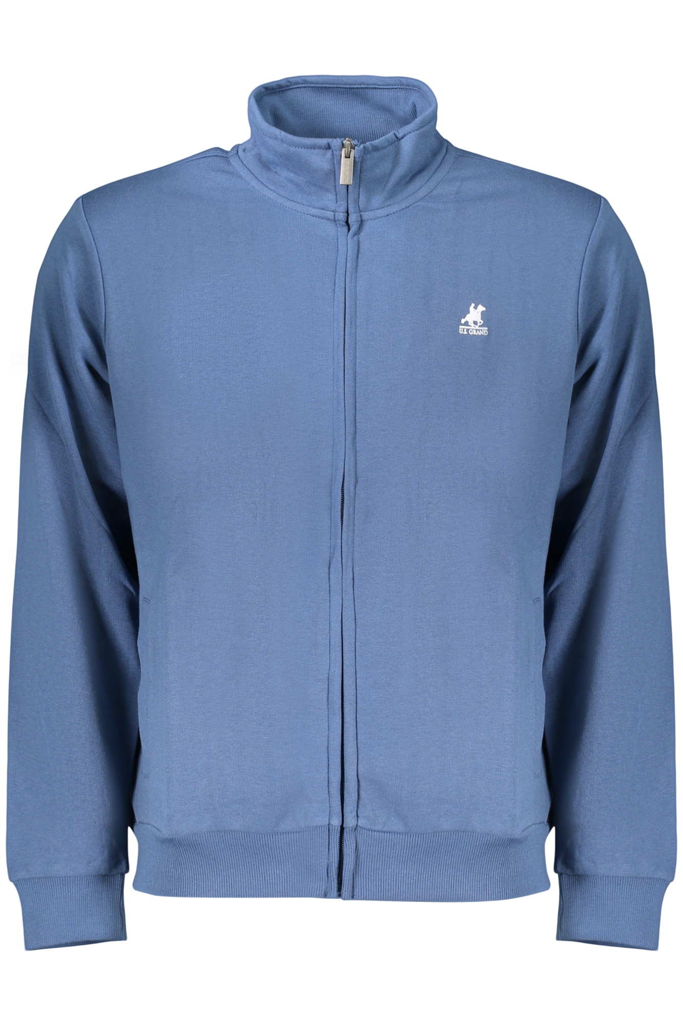 usgrandfelpaconzipuomoblu_1 US GRAND MEN'S BLUE ZIP-UP SWEATSHIRT - Image 1