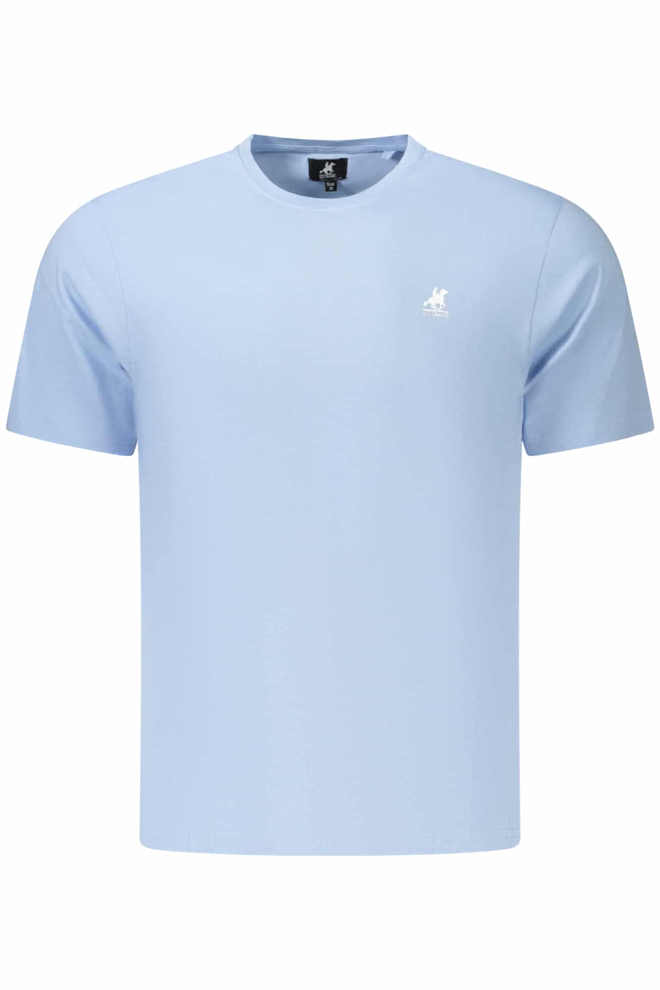 usgrandt-shirtmanichecorteuomoazzurro_1 US GRAND MEN'S SHORT-SLEEVE T-SHIRT, BLUE - Image 1
