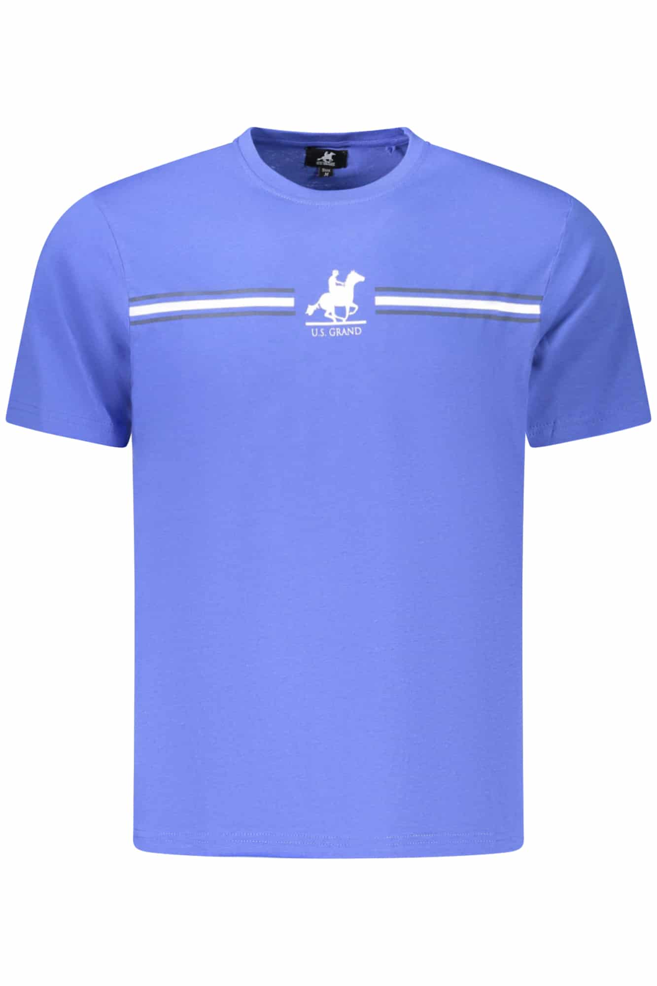 usgrandt-shirtmanichecorteuomoblu_1 US GRAND MEN'S SHORT-SLEEVE T-SHIRT BLUE - Image 1
