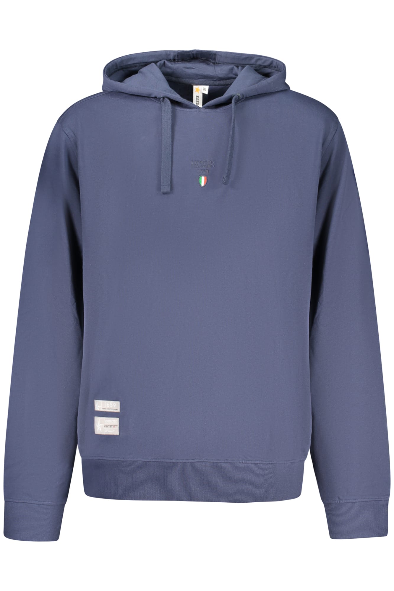 accademiamilitarefelpasenzazipuomoblu_1 MILITARY ACADEMY MEN'S BLUE ZIP-UP SWEATSHIRT - Image 1
