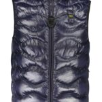 BLAUER APPAREL MEN'S BLUE SLEEVELESS JACKET