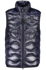 BLAUER APPAREL MEN'S BLUE SLEEVELESS JACKET