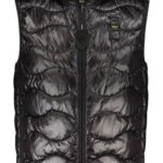 BLAUER APPAREL MEN'S BLACK SLEEVELESS JACKET