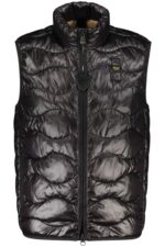 BLAUER APPAREL MEN'S BLACK SLEEVELESS JACKET