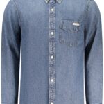 CALVIN KLEIN MEN'S LONG-SLEEVED SHIRT, BLUE