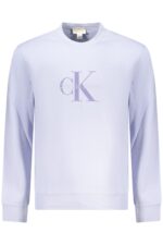 CALVIN KLEIN MEN'S PURPLE ZIP-UP SWEATSHIRT