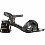 LAURA BIAGIOTTI WOMEN'S BLACK SANDALS