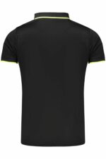 LOTTO MEN'S BLACK SHORT-SLEEVED POLO SHIRT - Image 2