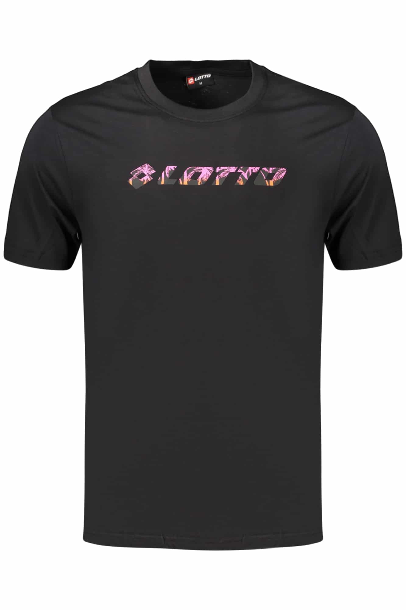 lottot-shirtmanichecorteuomonero_1 LOTTO MEN'S BLACK SHORT-SLEEVED T-SHIRT - Image 1