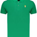 Navy Green Men's Short-Sleeved Polo Shirt