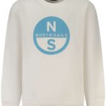 NORTH SAILS CHILDREN'S ZIP-UP SWEATSHIRT, WHITE