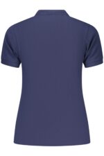 NORWAY 1963 WOMEN'S SHORT-SLEEVED POLO SHIRT, BLUE - Image 2