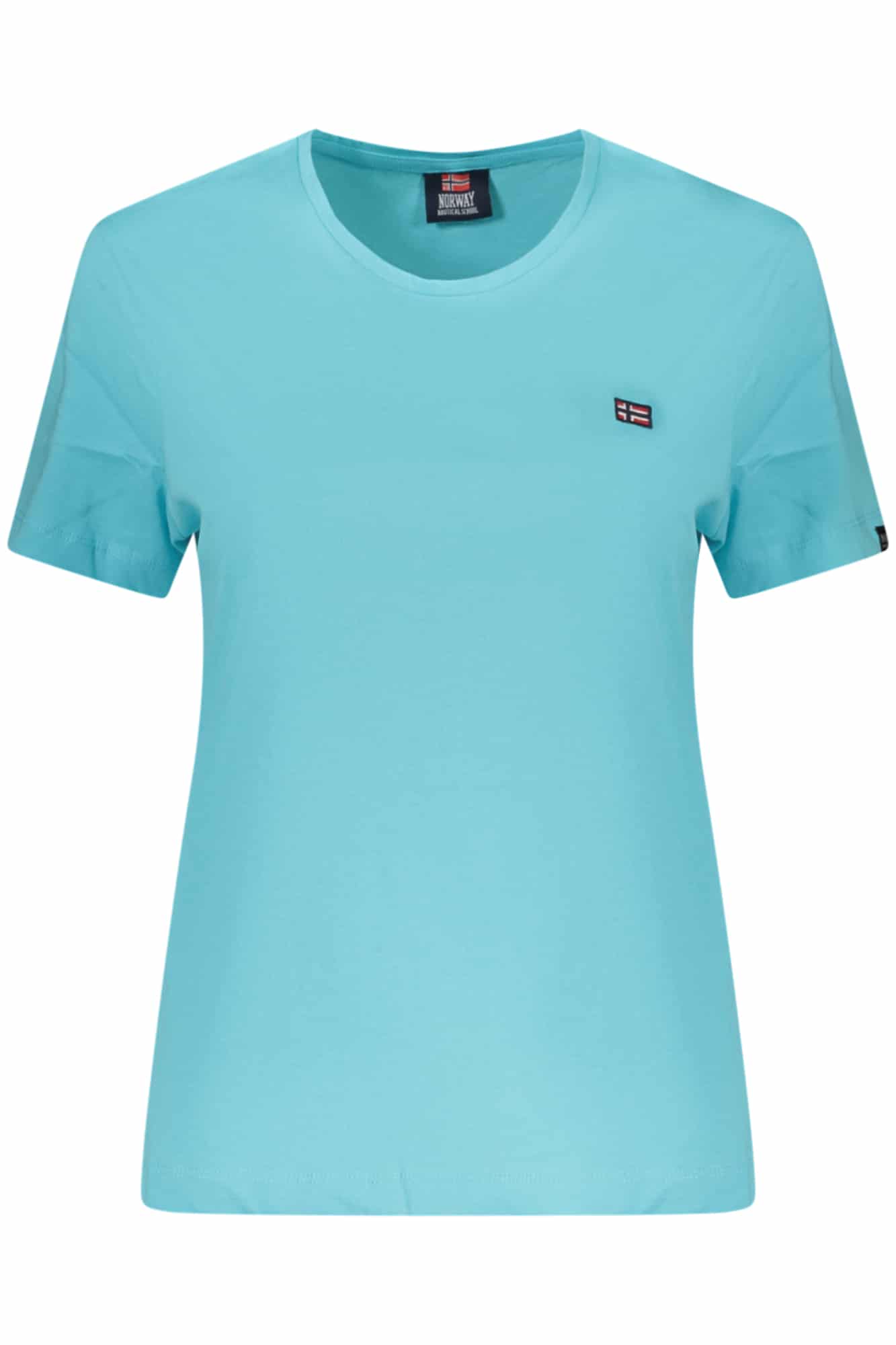 norway1963t-shirtmanichecortedonnaazzurro_1 NORWAY 1963 WOMEN'S SHORT-SLEEVED T-SHIRT, BLUE - Image 1