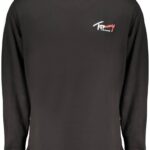 TOMMY HILFIGER MEN'S BLACK ZIP-UP SWEATSHIRT