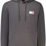 TOMMY HILFIGER MEN'S BLACK ZIP-UP SWEATSHIRT