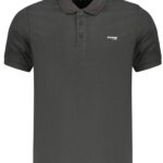 LOTTO MEN'S BLACK SHORT-SLEEVED POLO SHIRT