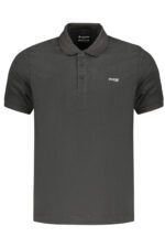 LOTTO MEN'S BLACK SHORT-SLEEVED POLO SHIRT