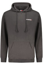 TOMMY HILFIGER MEN'S BLACK ZIP-UP SWEATSHIRT