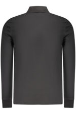 BOSS MEN'S LONG-SLEEVED POLO SHIRT BLACK - Image 2