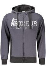 BOXEUR DES RUES MEN'S GRAY ZIP SWEATSHIRT