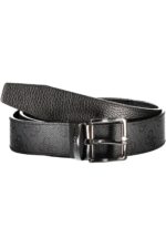 GUESS JEANS MEN'S GREY LEATHER BELT