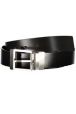 GUESS JEANS MEN'S BLACK LEATHER BELT