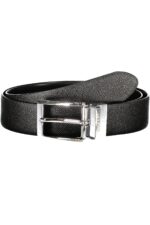 GUESS JEANS MEN'S BLACK LEATHER BELT