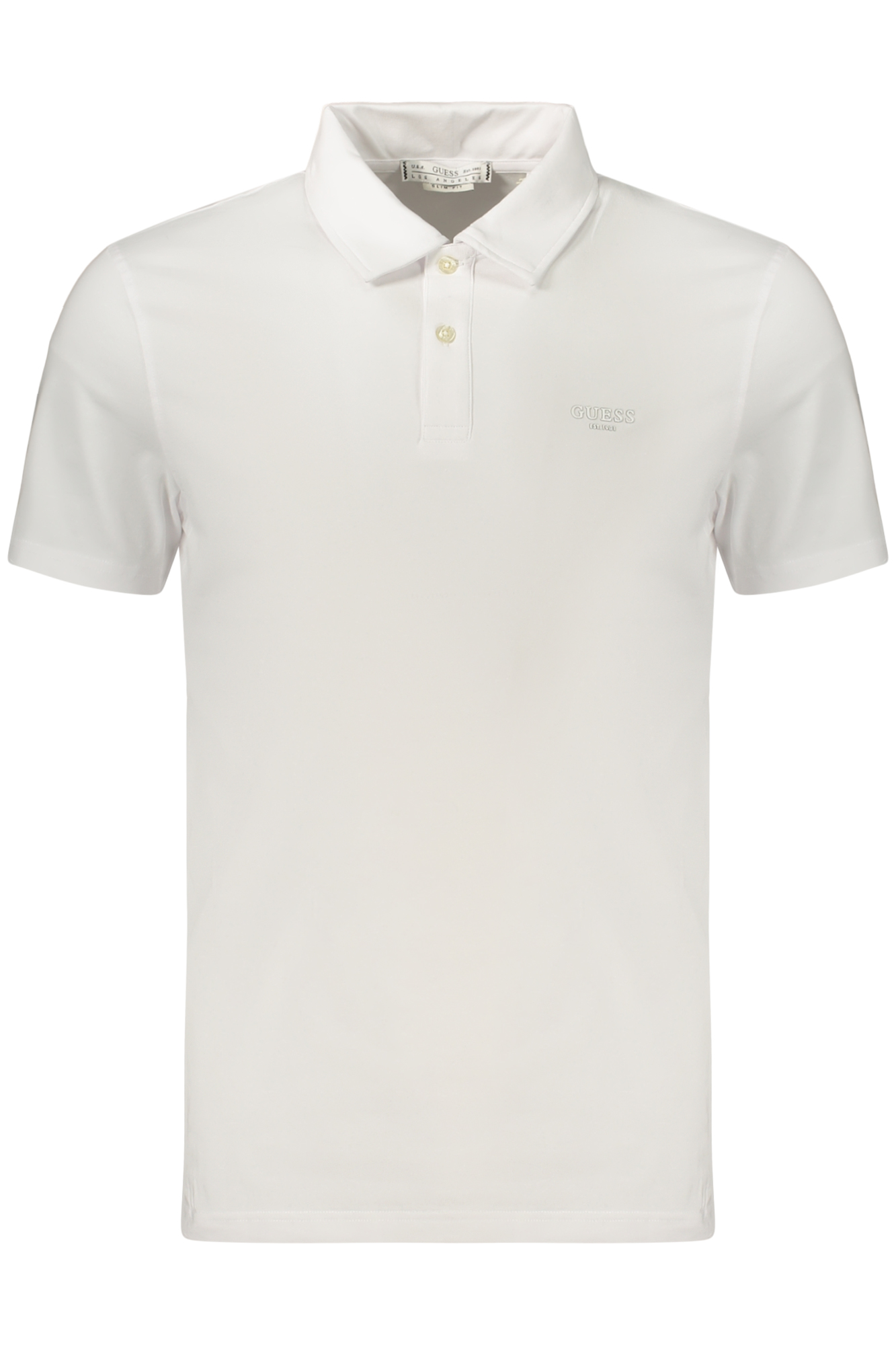 GUESS JEANS MEN'S SHORT-SLEEVED POLO SHIRT WHITE