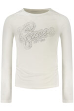 GUESS JEANS LONG-SLEEVED T-SHIRT FOR GIRLS, WHITE