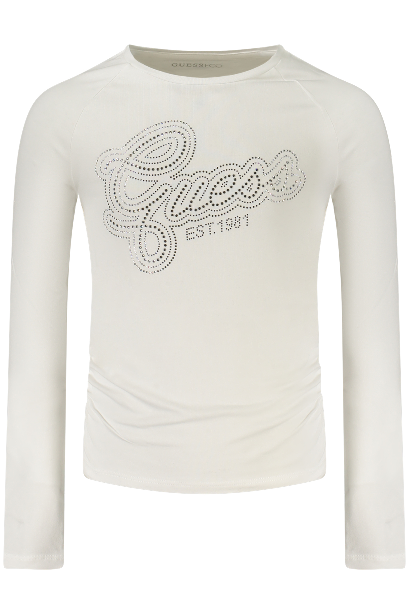 GUESS JEANS LONG-SLEEVED T-SHIRT FOR GIRLS, WHITE