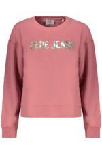 PEPE JEANS WOMEN'S PINK ZIP-UP SWEATSHIRT