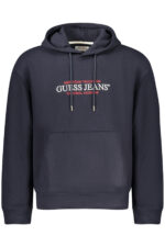 GUESS JEANS MEN'S BLUE ZIP-UP SWEATSHIRT
